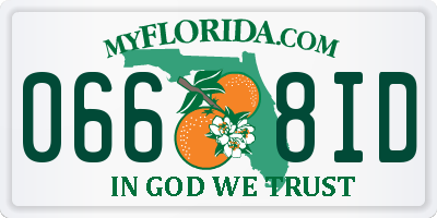 FL license plate 0668ID