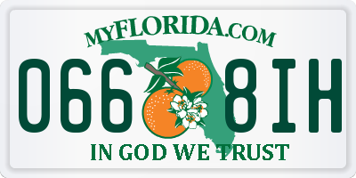 FL license plate 0668IH