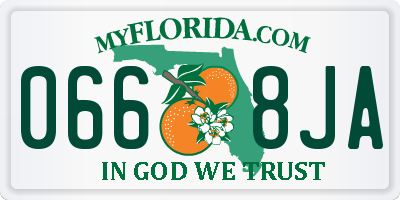 FL license plate 0668JA