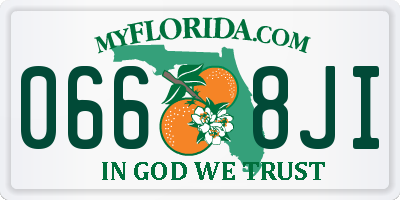 FL license plate 0668JI