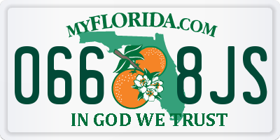 FL license plate 0668JS