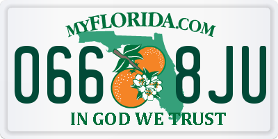 FL license plate 0668JU