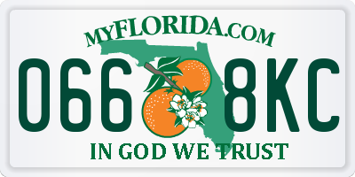 FL license plate 0668KC