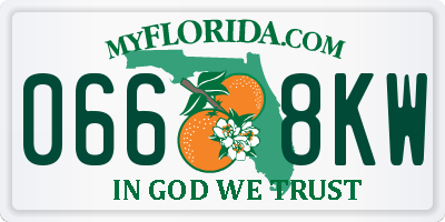 FL license plate 0668KW
