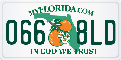 FL license plate 0668LD