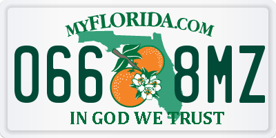 FL license plate 0668MZ