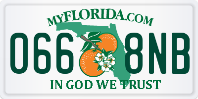 FL license plate 0668NB