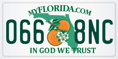 FL license plate 0668NC