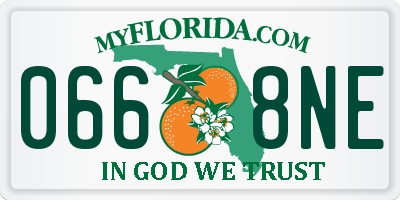 FL license plate 0668NE