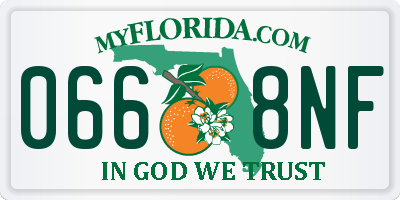 FL license plate 0668NF