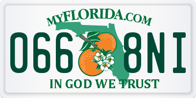 FL license plate 0668NI