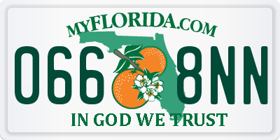 FL license plate 0668NN