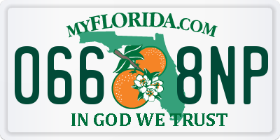 FL license plate 0668NP