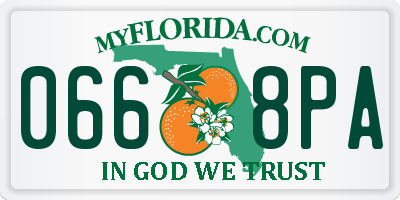 FL license plate 0668PA