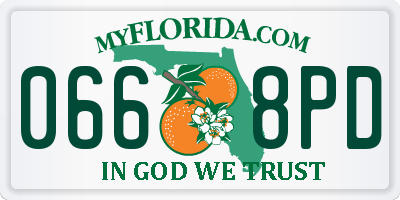 FL license plate 0668PD