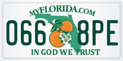 FL license plate 0668PE