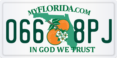 FL license plate 0668PJ