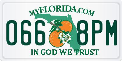 FL license plate 0668PM