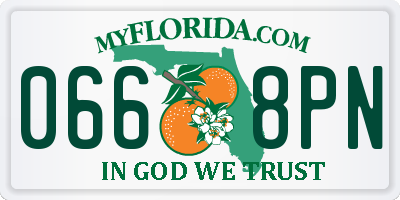 FL license plate 0668PN