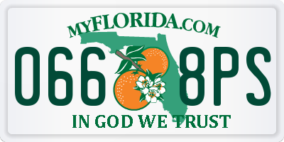 FL license plate 0668PS