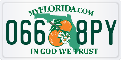 FL license plate 0668PY