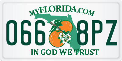 FL license plate 0668PZ