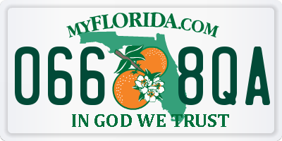 FL license plate 0668QA