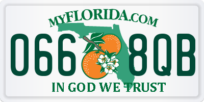 FL license plate 0668QB
