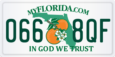 FL license plate 0668QF