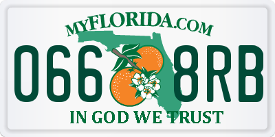 FL license plate 0668RB