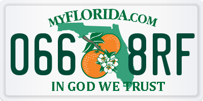 FL license plate 0668RF