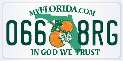 FL license plate 0668RG