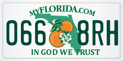 FL license plate 0668RH