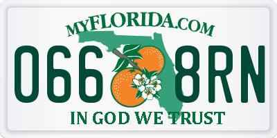 FL license plate 0668RN