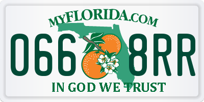 FL license plate 0668RR