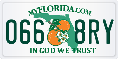 FL license plate 0668RY
