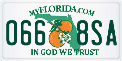 FL license plate 0668SA