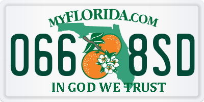 FL license plate 0668SD