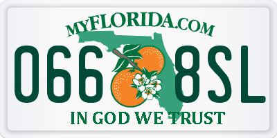 FL license plate 0668SL
