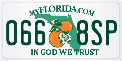 FL license plate 0668SP