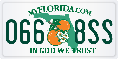 FL license plate 0668SS
