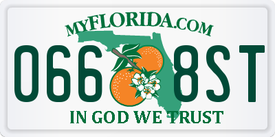FL license plate 0668ST