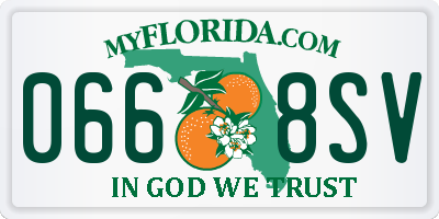 FL license plate 0668SV