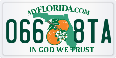 FL license plate 0668TA