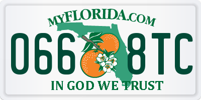 FL license plate 0668TC