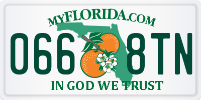 FL license plate 0668TN