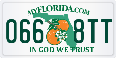 FL license plate 0668TT