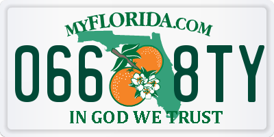FL license plate 0668TY