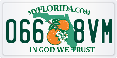 FL license plate 0668VM