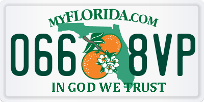 FL license plate 0668VP